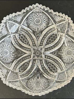 Pressed Glass Decorative bowl- Clear